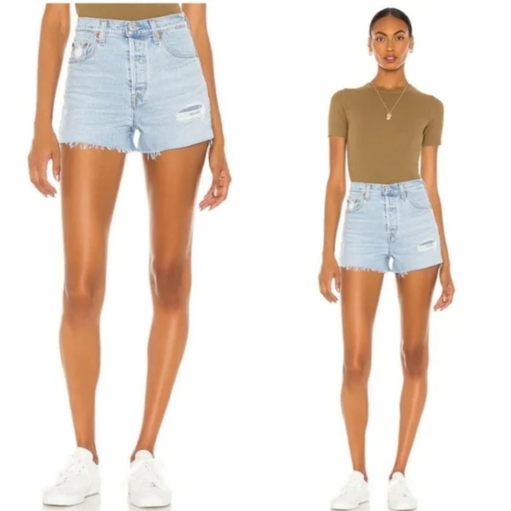 Levi's Ribcage Jean Shorts Tango Pulse